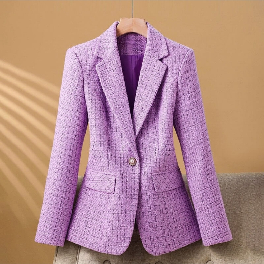 York Miller Lavender Tweed Blazer, Size Small, NEW